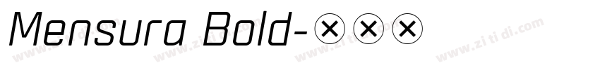 Mensura Bold字体转换